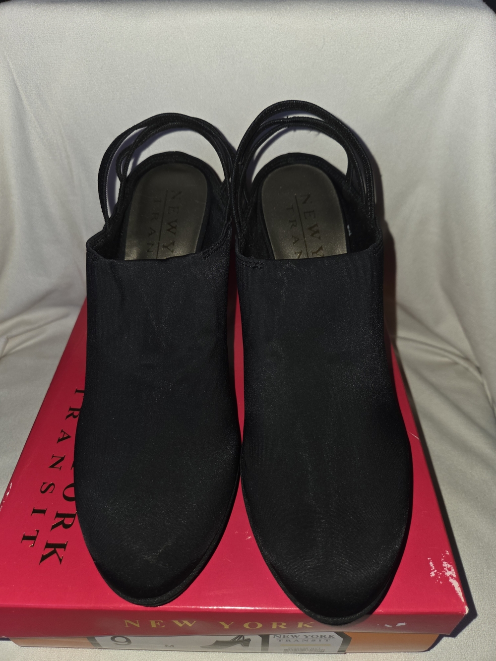 New York Transit Black Slingback Mules Size 9m